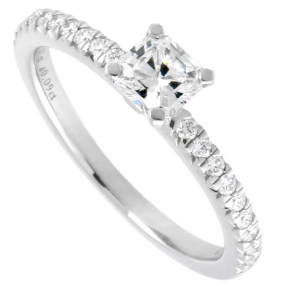 TIFFANY Silver Diamond Ring - Picture 2 of 9